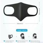 2 Pack Mouth Mask for Men and Women, Anti Dust Windproof Washable Mask, Fashion Reusable Face Masks, Black Protective Mask for Outdoor