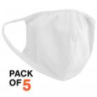 Fifth Sun Cotton Mask - White - QTY of 5