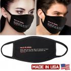 3Pcs Unisex Face Mask Protect Reusable 100% Cotton Comfy Washable Made In USA Black Christian Bible verses Red Rhinestone