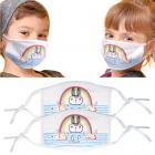 2Pcs Cloth Kids face mask Protect Reusable 100% Cotton Comfy Washable Made In USA masks