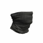 Charcoal Neck Gaiter, Repetitive Shapes and Dots, Unisex, Charcoal Grey White, by Ambesonne