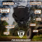 Terrakuda Neck Gaiter | Face Mask | Micro-Fiber | No Fray Welded Edges | Breathable | Neck Protection (Stealth Black)