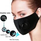 Cotton Face Mask with Filters, Exhaust Valve, Washable Reusable Face Masks, Lightweight Comfortable to Wear Face Cover