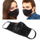 1Pcs unisex Cloth shiny Black Mesh Sequin Metallic face mask Protect Reusable Comfy Washable Made In USA masks