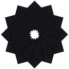 Unisex 100% Cotton Multi-Purpose Solid/Plain Bandana Head Wrap Multi-Packs, Black, 12 Pieces