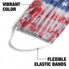 American Flag Tie Dye 1-Ply Reusable Face Mask Covering, Unisex