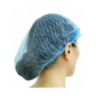 200/300Pcs Blue Pleated Bouffant Caps, Disposable Hair Net Cap with Double Stitched Elastic Band, Kitchen Medical Non-Woven Head Covers, Latex Free, Hospital, Spa, Clean Room
