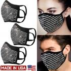 3Pcs Unisex Metallic Face Mask Protect Reusable Comfy Washable Made In USA