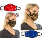 Face Mask Mouth Cover Protection Washable Reusable Breathable Filter Pocket Red Star
