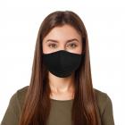 DALIX Cloth Face Mask Reuseable Washable in Black Made in USA - L-XL Size (3 Pack)