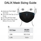 DALIX Cloth Face Mask Reuseable Washable in Black Made in USA - L-XL Size (3 Pack)