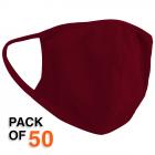 Fifth Sun Cotton Mask - Red - QTY of 50