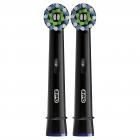 Oral-B CrossAction Electric Toothbrush Replacement Brush Head Refills, Black, 2 Count