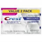 Crest 3D White Brilliance Vibrant Peppermint Toothpaste, 4.1 oz, Pack of 2