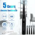 5 Mode 4 Brush Heads Electric Toothbrush Oral Care Teeth Electronic Cleaning Health Waterproof Usb Rechargeable