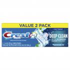 Crest + Deep Clean Complete Whitening Toothpaste, Effervescent Mint, 5.4 oz, Pack of 2