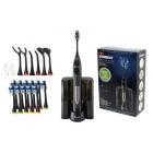 Pursonic S520 Sonic Toothbrush- Includes 20 accessories: 12 Brush Heads & More - Black