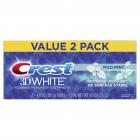 Crest 3D White Whitening Toothpaste, Mild Mint, 4.8 oz, Pack of 2