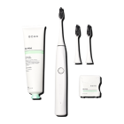 Boka Electric Toothbrush with Two Activated Charcoal Bristle Replacement Heads, White