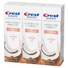Crest 3D White Whitening Therapy Gentle Care Coconut Oil Fluoride Toothpaste, Smooth Mint, 4.1 ounce, Pack of 3