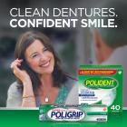 Polident Overnight Whitening Antibacterial Denture Cleanser Effervescent Tablets, 120 count