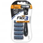BIC Flex 3 Hybrid Men's Disposable Razor, 1 Handle, 5 Cartridges