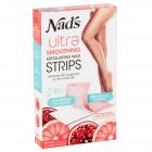 Nad's Exfoliating Body Wax Strips, 20 Count + 4 Post Wax Calming Oil Wipes