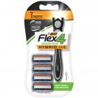 BIC Flex 4 Hybrid Men's 4-Blade Disposable Razor, 1 Handle 4 Cartridges