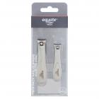 Equate Men Stainless Steel Nail Clippers Twin Pack, 2 count