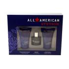 All American Stetson 3 Pc. Gift Set ( Cologne Spray 1.7 Oz + Soothing Aftershave Lotion With Aloe 4.0 Oz + Hair And Body Wash 4.0 Oz ) for Men by Coty