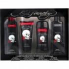 Ed Hardy Skulls and Roses Grooming Set for Men, 4 pc