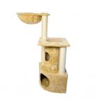 Iconic Pet Peek-A-Boo Cat Tree with Sisal Scratching Posts, Beige