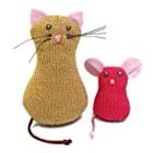 Petlinks® Knit Nipper™ Cat & Mouse Refillable Catnip Cat Toys
