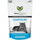 VetriScience Laboratories Composure, Calming and Anxiety Relief for Cats, Chicken Liver Flavor, 30 Bite-Sized Chews
