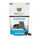 VetriScience Laboratories Composure, Calming and Anxiety Relief for Cats, Chicken Liver Flavor, 30 Bite-Sized Chews