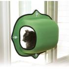 K&H Pet Products EZ Mount Window Cat Bed, Small, Green