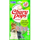 Inaba Churu Pops Moist & Juicy Cat Treat, Tuna with Chicken Recipe, 4 Tubes