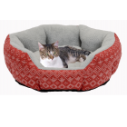 Cozy Cuddler Dog & Cat Pet Bed, Small, 19", Red
