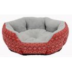 Cozy Cuddler Dog & Cat Pet Bed, Small, 19", Red