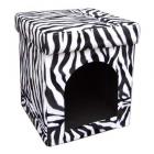 15.75"H Collapsible Zebra Pet House