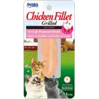 Inaba Ciao Grain-Free Chicken Fillet in Crab Flavored Broth, 6 Fillets