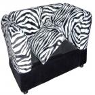 16.75"H Leopard Sofa Bed with Storage Pet Furniture Bed
