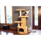 Iconic Pet Dual Post Cat Tree Condo Tower, Beige