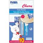 Inaba Churu Grain-Free Puree Cat Treats Tuna Variety Pack, 10 Tubes