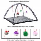 Cat Activity Center- Interactive Play Area Station for Cats, Kittens With Fleece Mat, Hanging Toys, Foldable Design for Exercise, Napping by PETMAKER