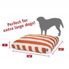 Majestic Pet Vertical Stripe Rectangle Dog Bed Treated Polyester Removable Cover Sage Large 44" x 36" x 5"