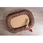 DII Bone Dry Extra Large Oval Quilted Kennel & Crate Padded Pet Mat, 26x39" For Dogs or Cats-Brown