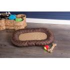 DII Bone Dry Extra Large Oval Quilted Kennel & Crate Padded Pet Mat, 26x39" For Dogs or Cats-Brown