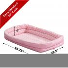 MidWest QuietTime Pink Fashion Double Bolster Bed, 36"