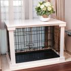 Cage with Crate Cover, White, Small